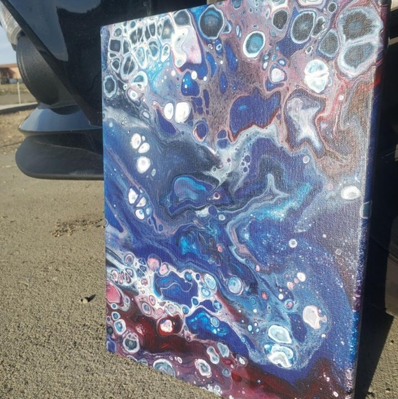 Handcrafted Acrylic Pour 11×14 - Picture 3 of 6